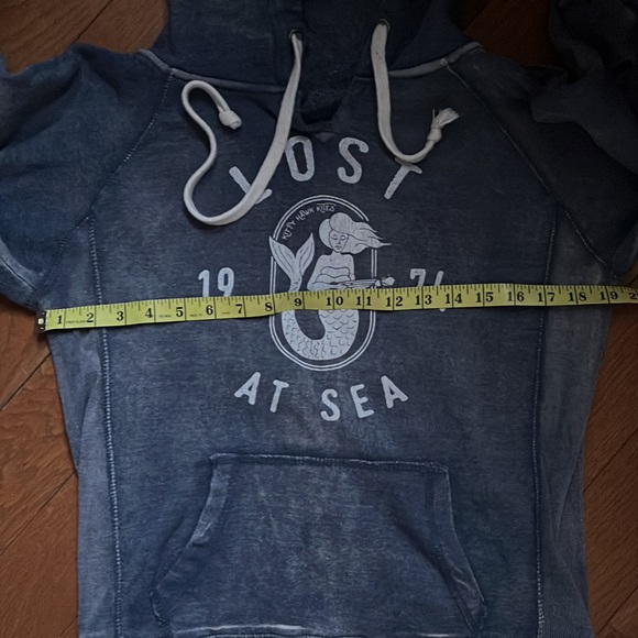 OBX Lost at Sea Mermaid acid wash drawstring hoodie - Picture 7 of 11